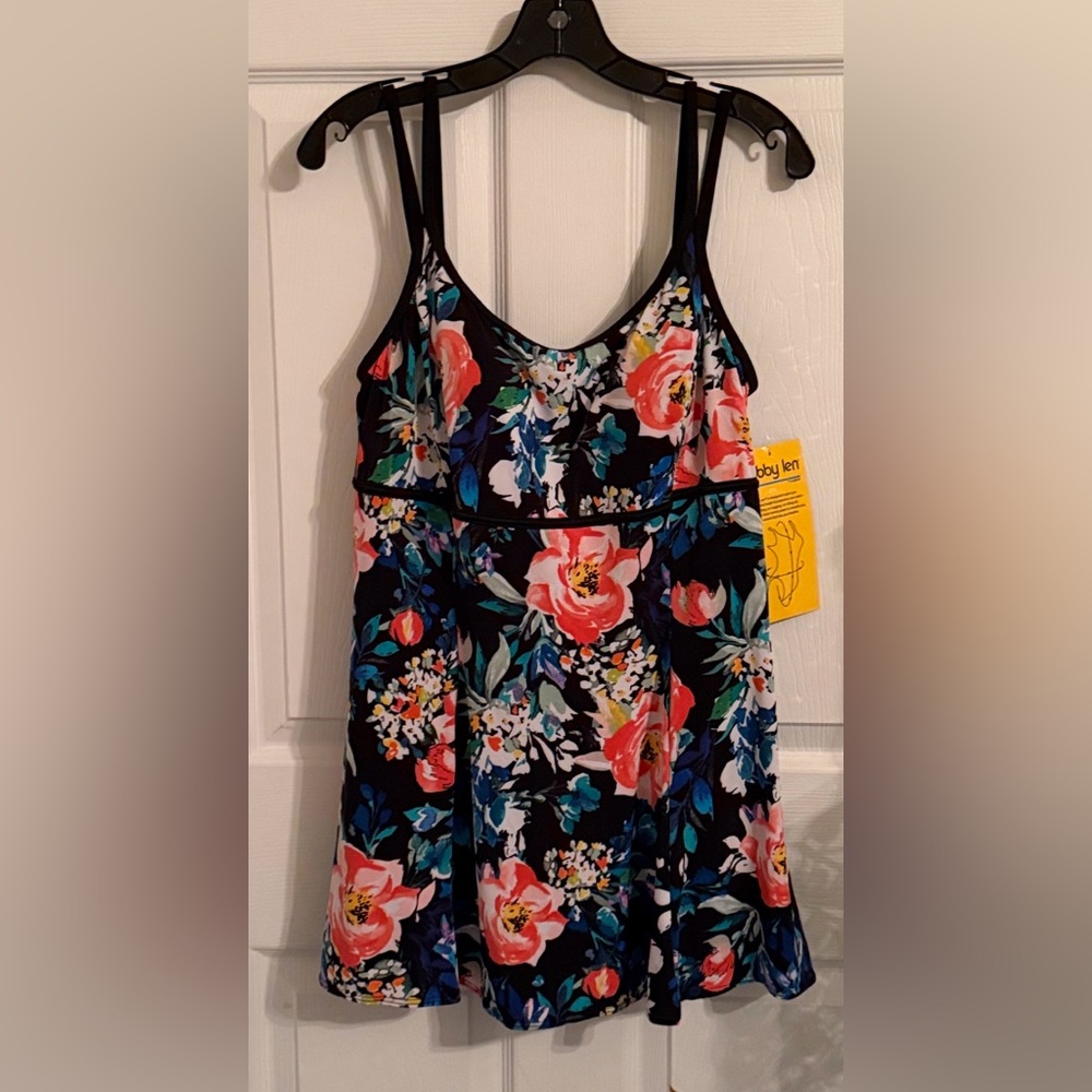 Floral Black swim suit